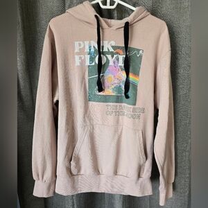 Pink Floyd Dark Side of the Moon Fleece Hoodie Sweatshirt Men's Large 42-44 Pink